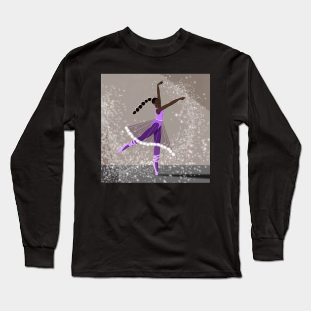 Prancing in Purple Long Sleeve T-Shirt by UrennaE